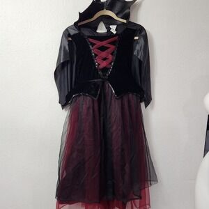 Vampire little girls halloween dress‎ Dracula size Large